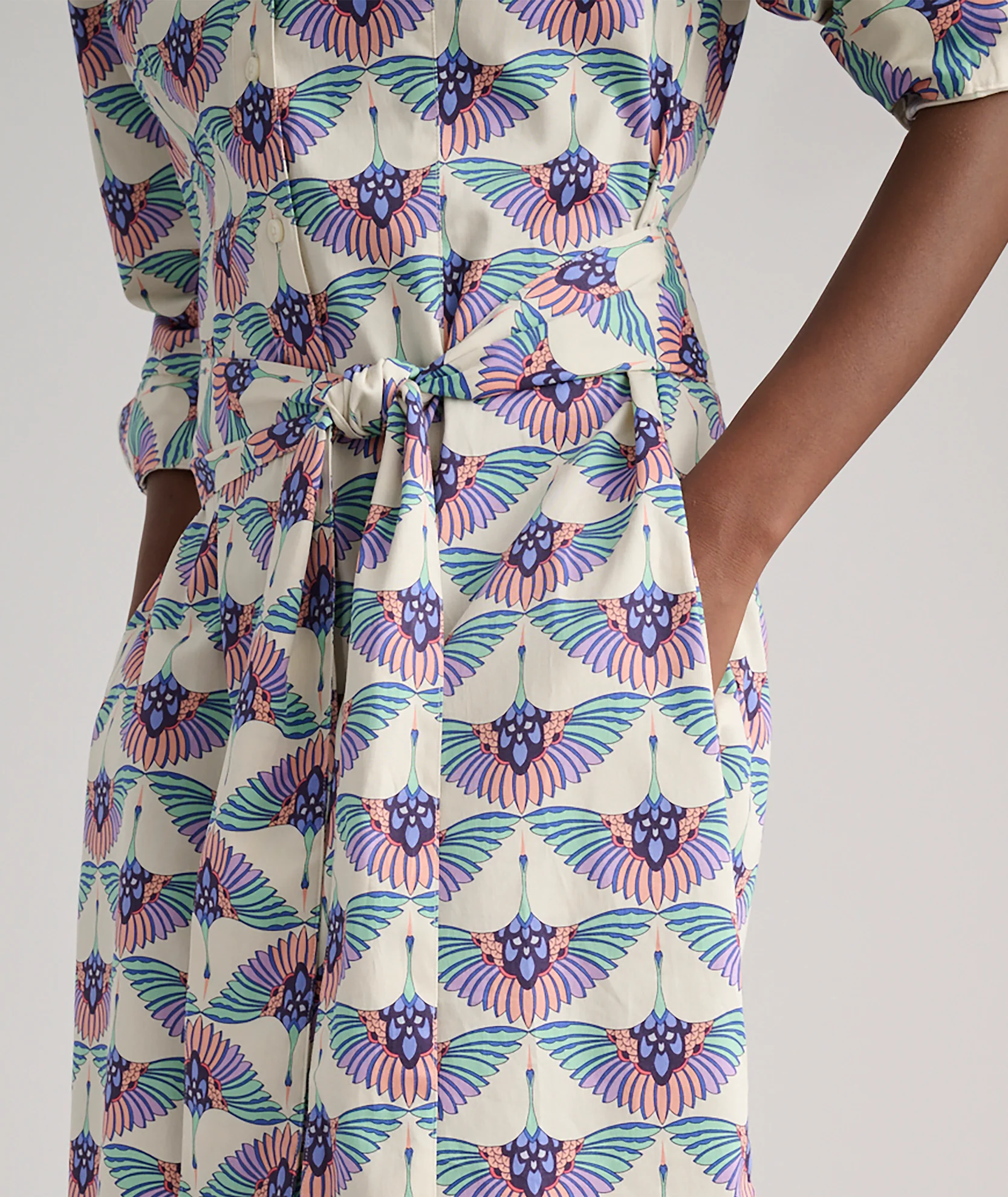 Stretch Cotton Midi Peyton Shirtdress - Image 5
