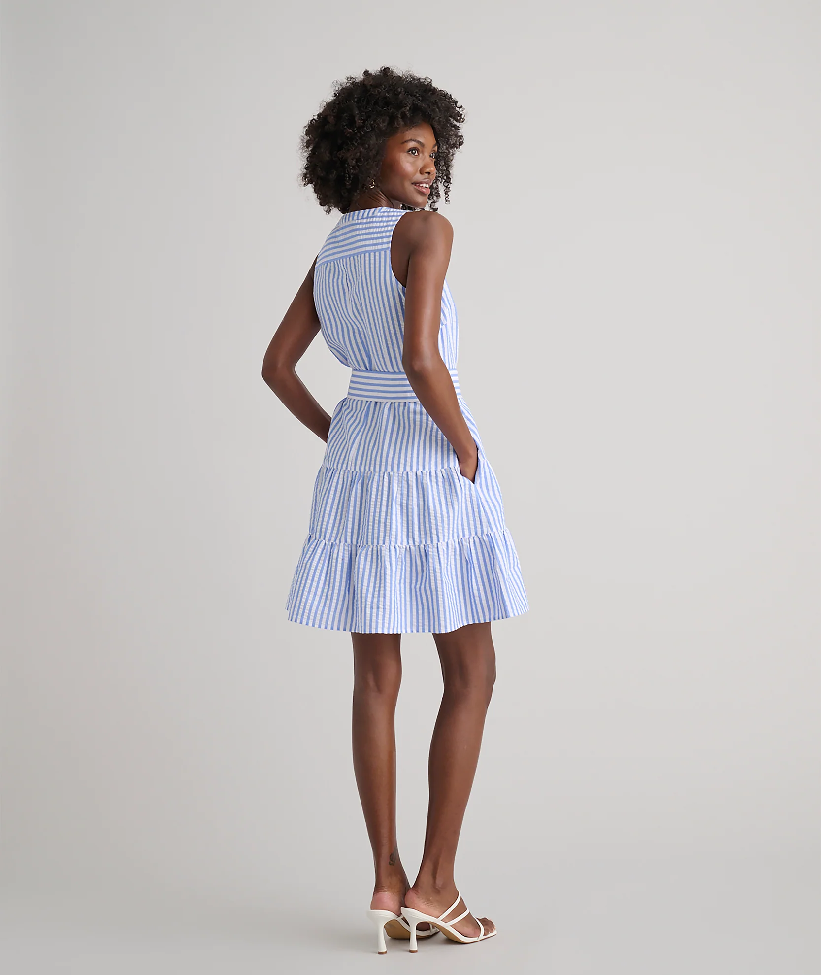Seersucker Tiered Roxanna Dress - Image 4