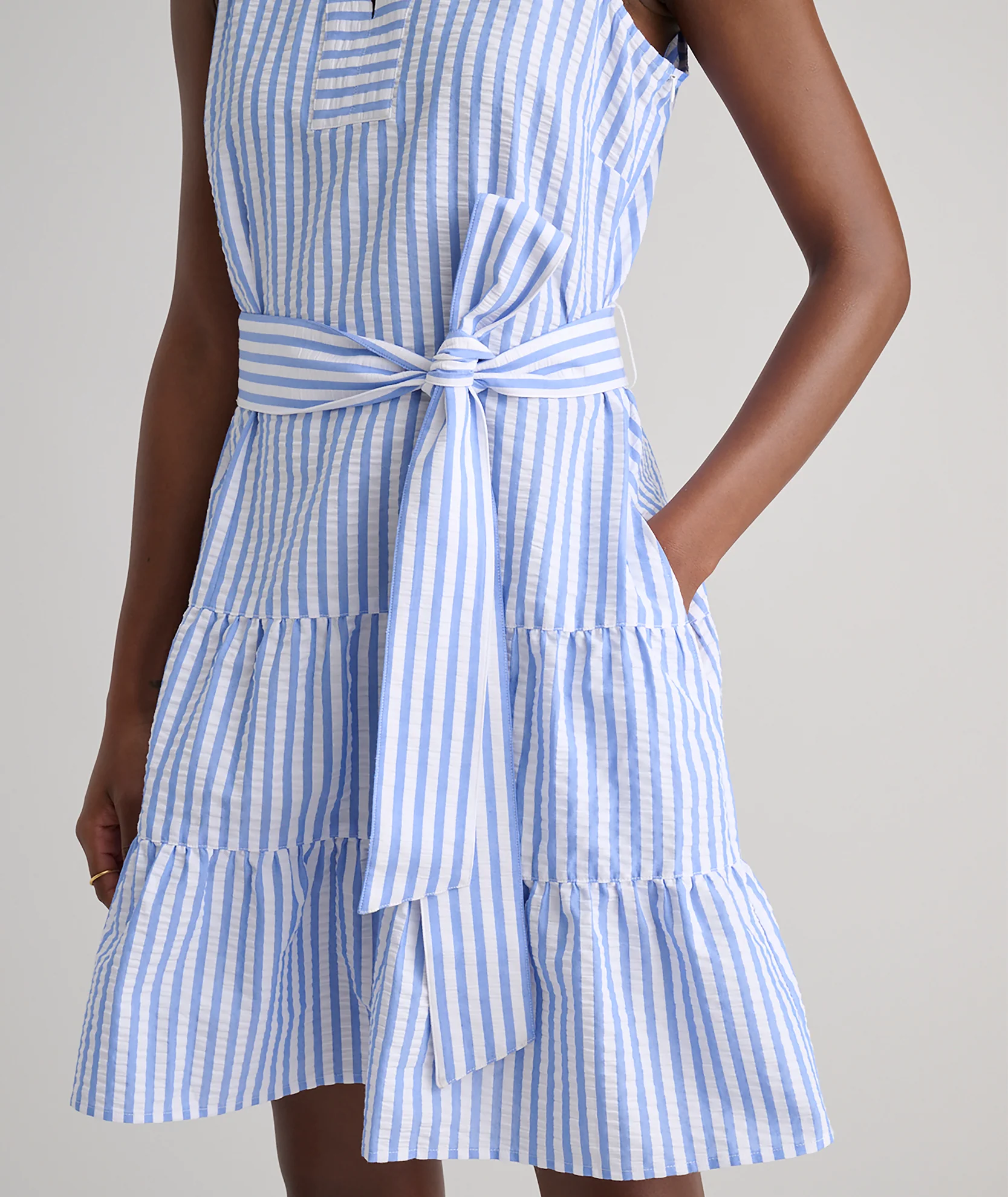 Seersucker Tiered Roxanna Dress - Image 5
