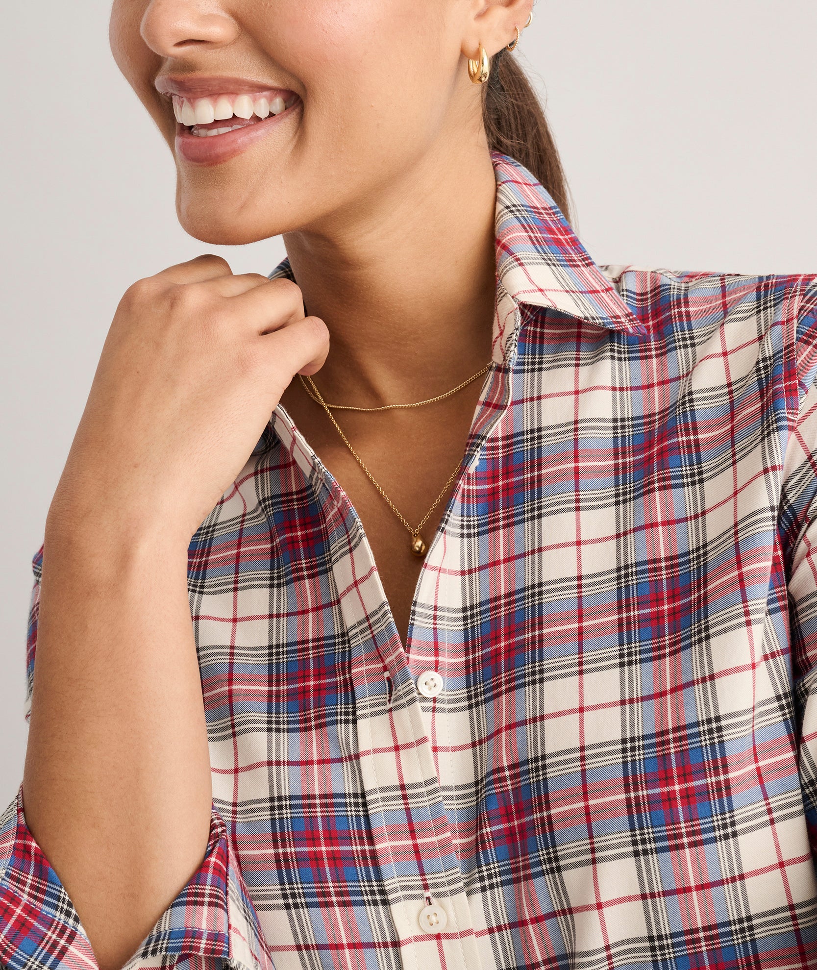 Cotton Plaid Sadie Shirt - FINAL SALE - Image 2