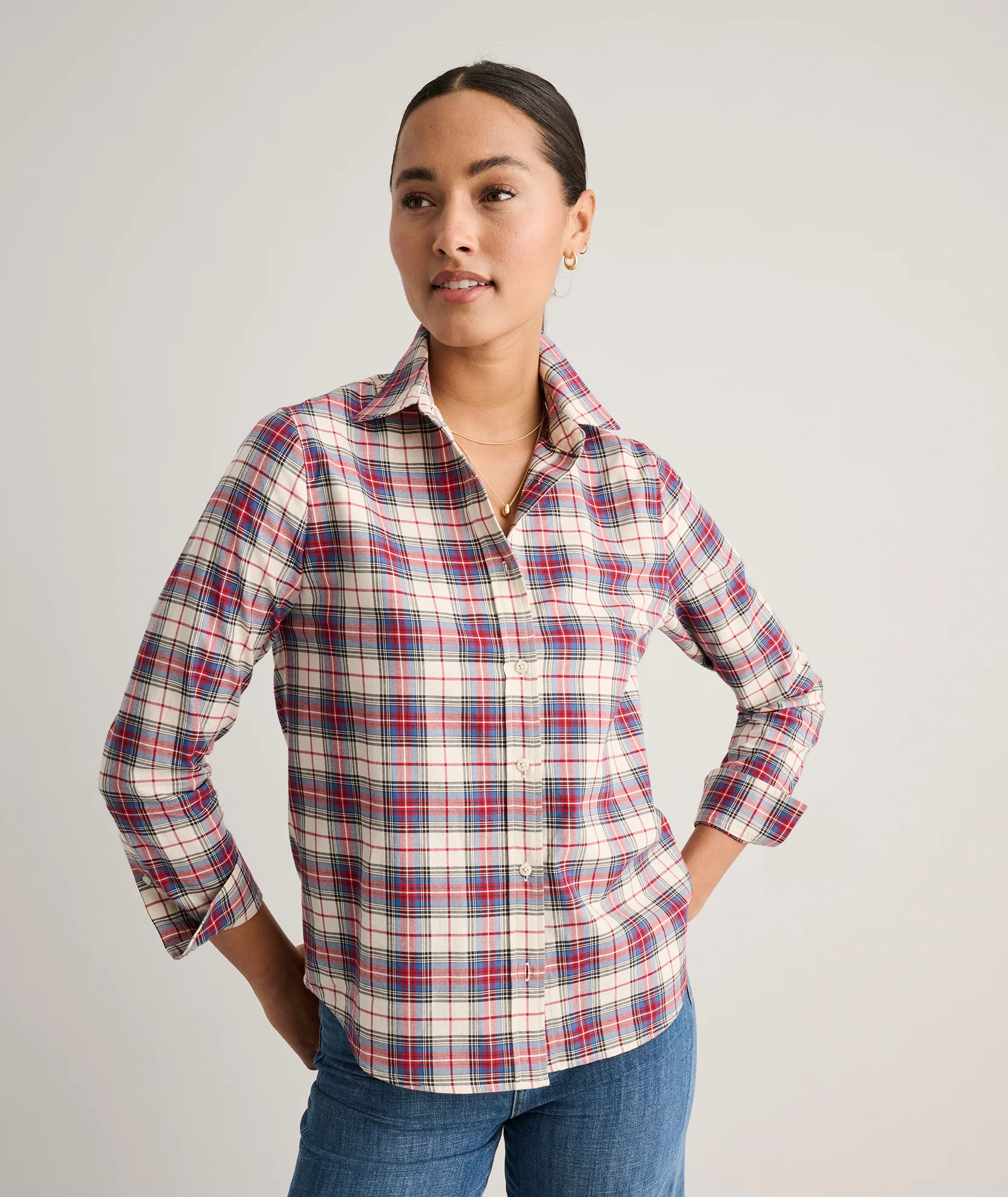Cotton Plaid Sadie Shirt - FINAL SALE - Image 3