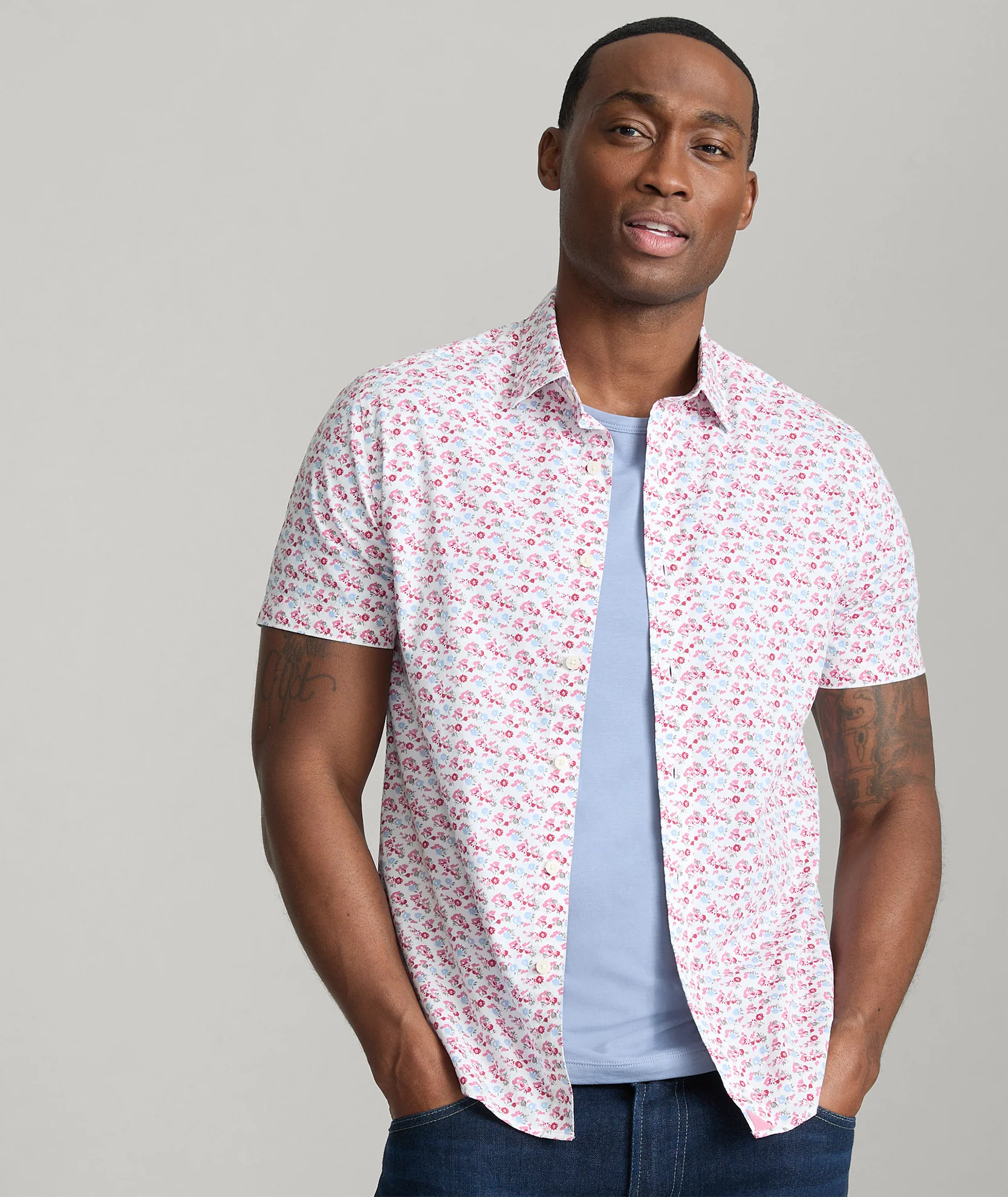 Stretch Cotton Short-Sleeve Sanchez Shirt - FINAL SALE - Image 2