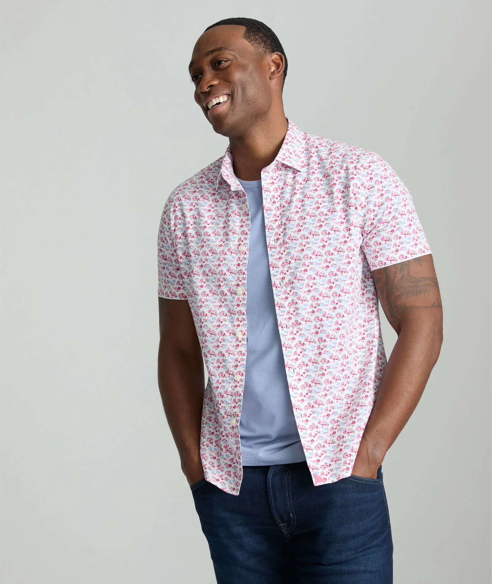 Stretch Cotton Short-Sleeve Sanchez Shirt - FINAL SALE - Image 4