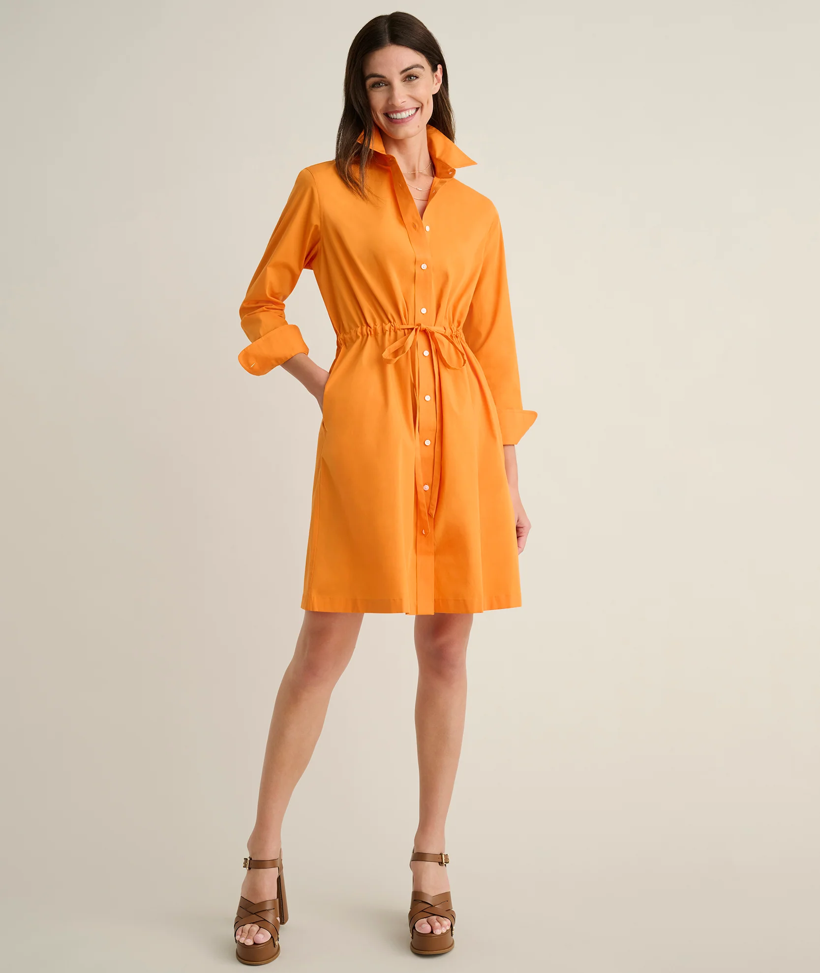 Stretch Poplin Taylor Shirtdress - Image 3