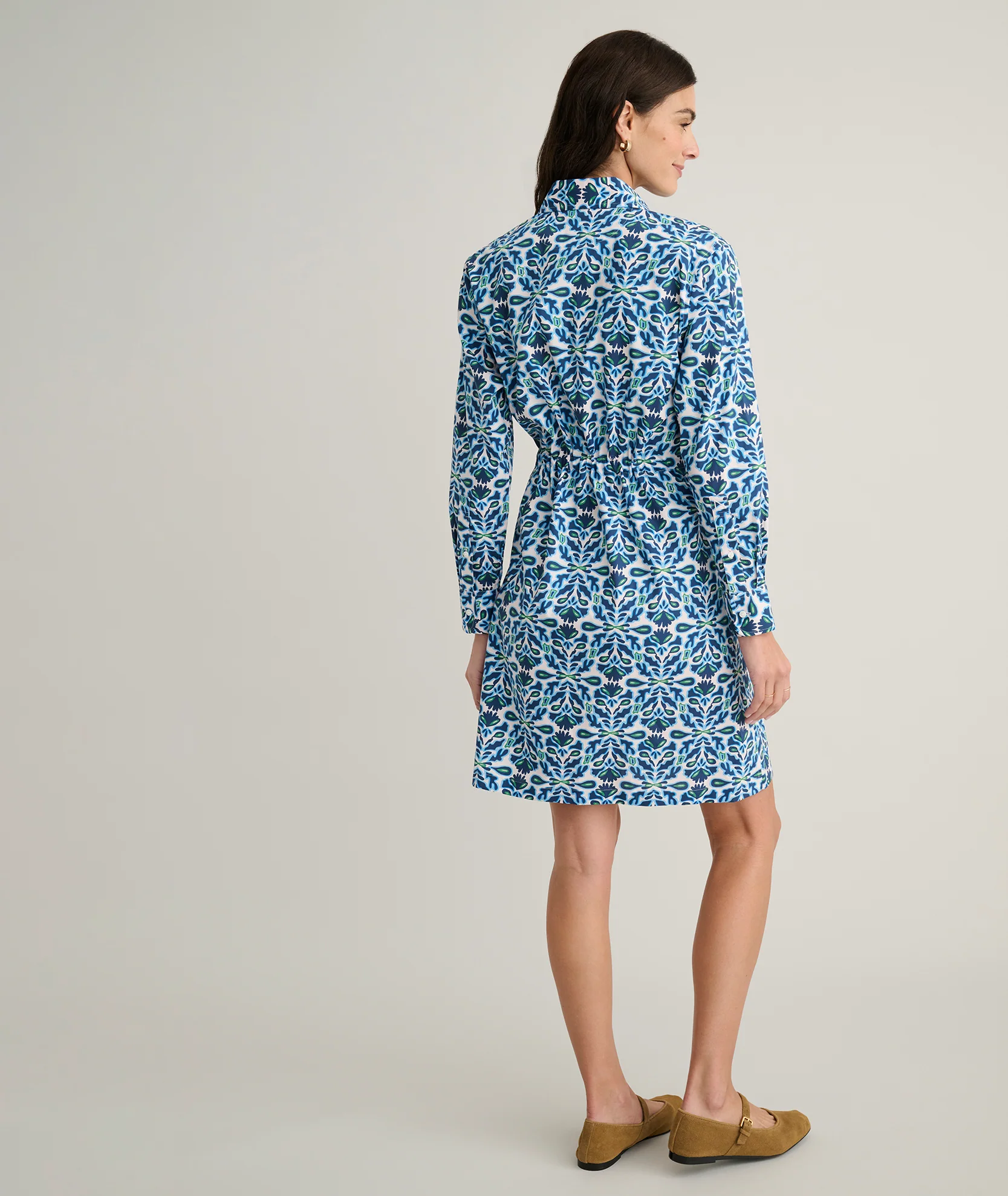 Stretch Poplin Taylor Shirtdress - Image 4