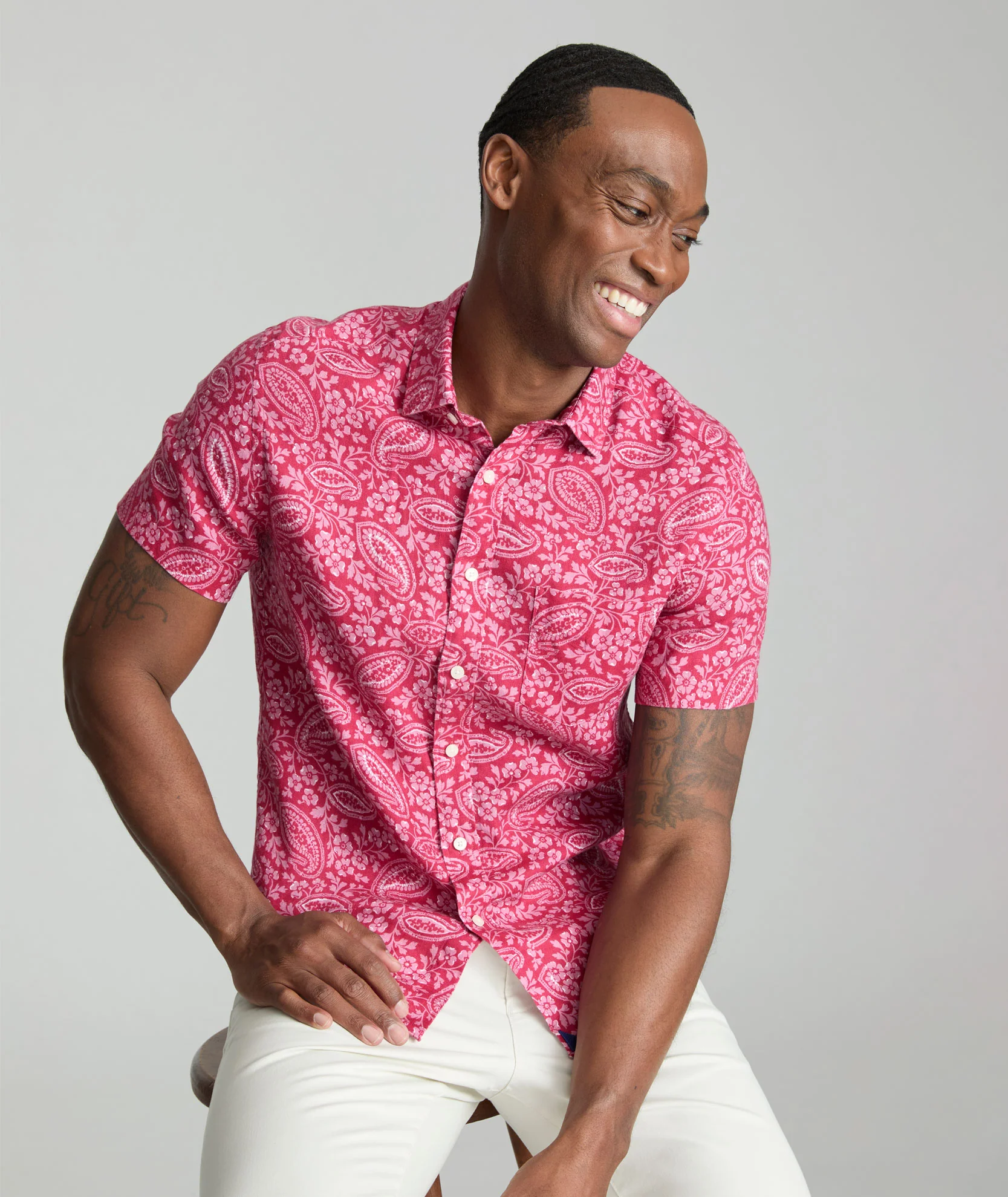 Linen Short-Sleeve Turner Shirt - FINAL SALE - Image 4