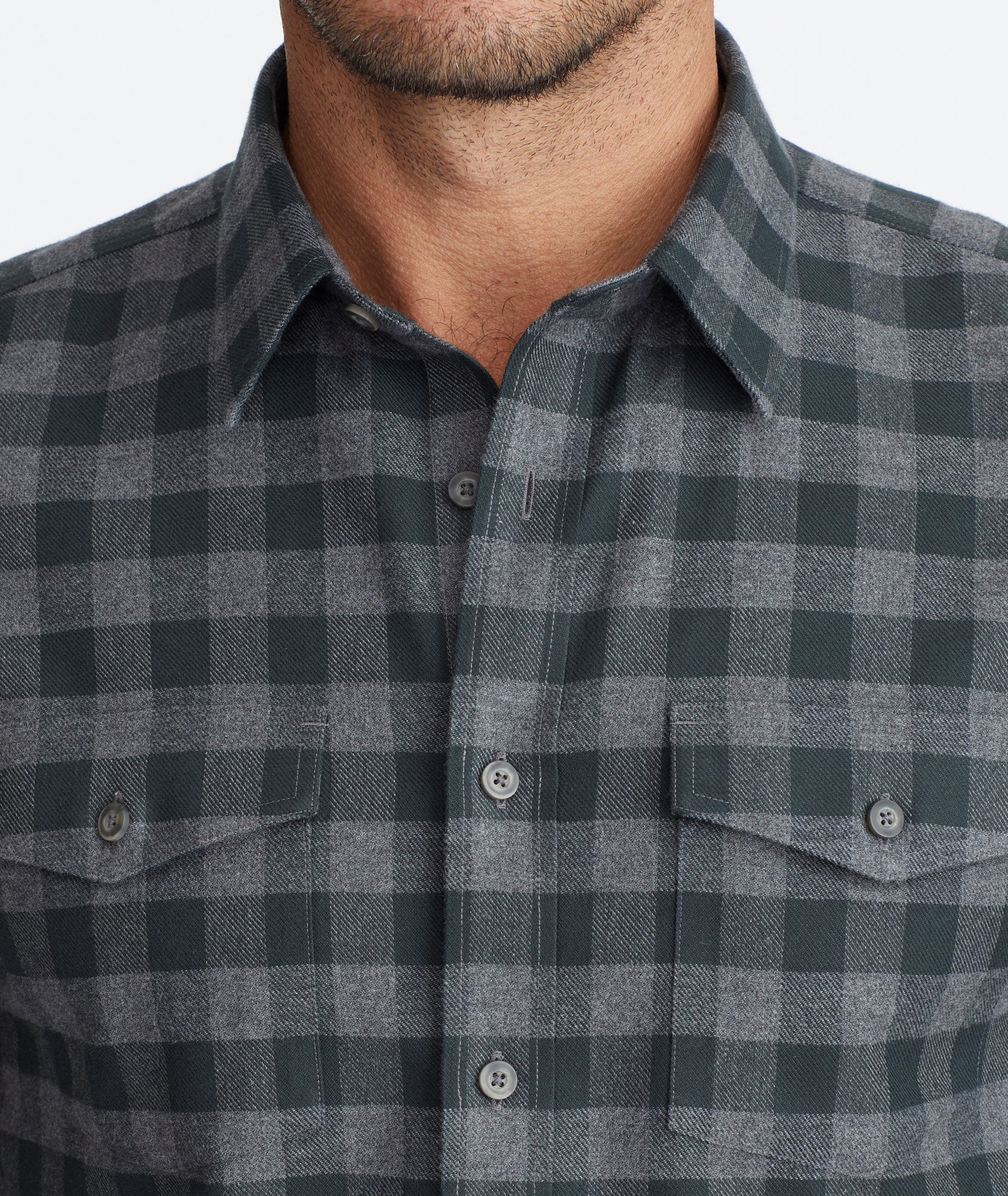 Wrinkle-Free Flannel Vigouroux Shirt - FINAL SALE - Image 3
