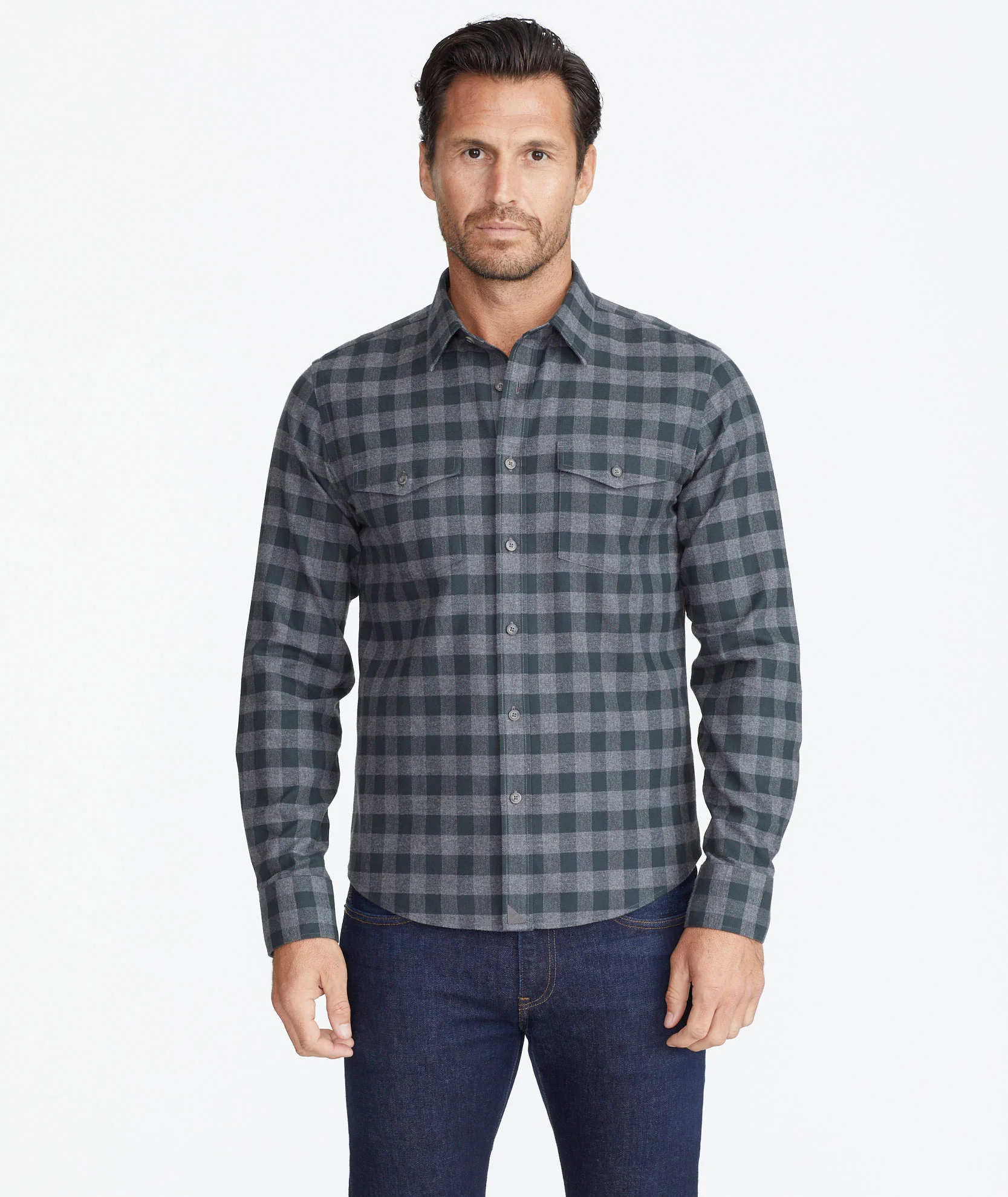Wrinkle-Free Flannel Vigouroux Shirt - FINAL SALE - Image 4