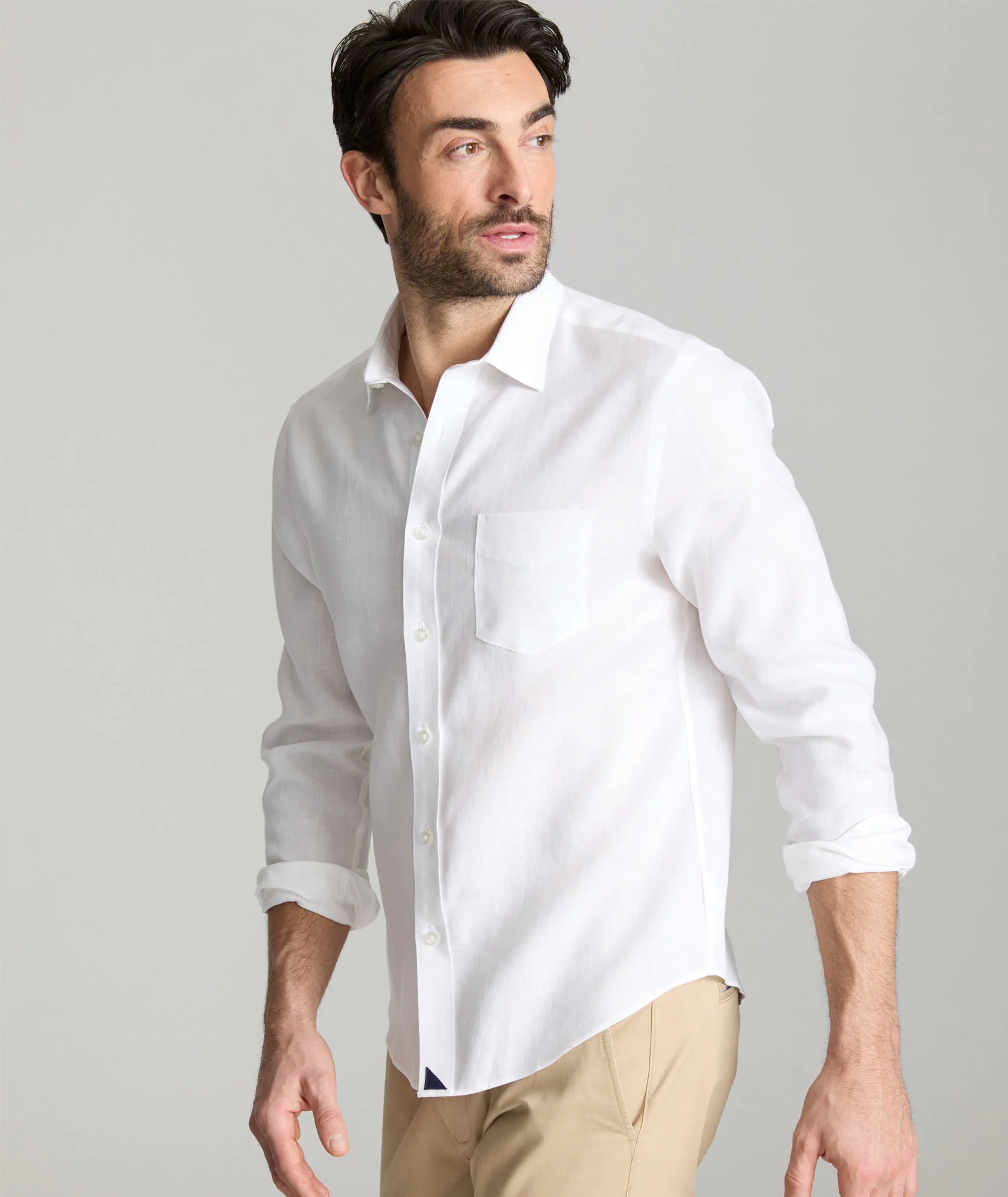 Wrinkle-Resistant Linen Vin Santo Shirt - Image 4