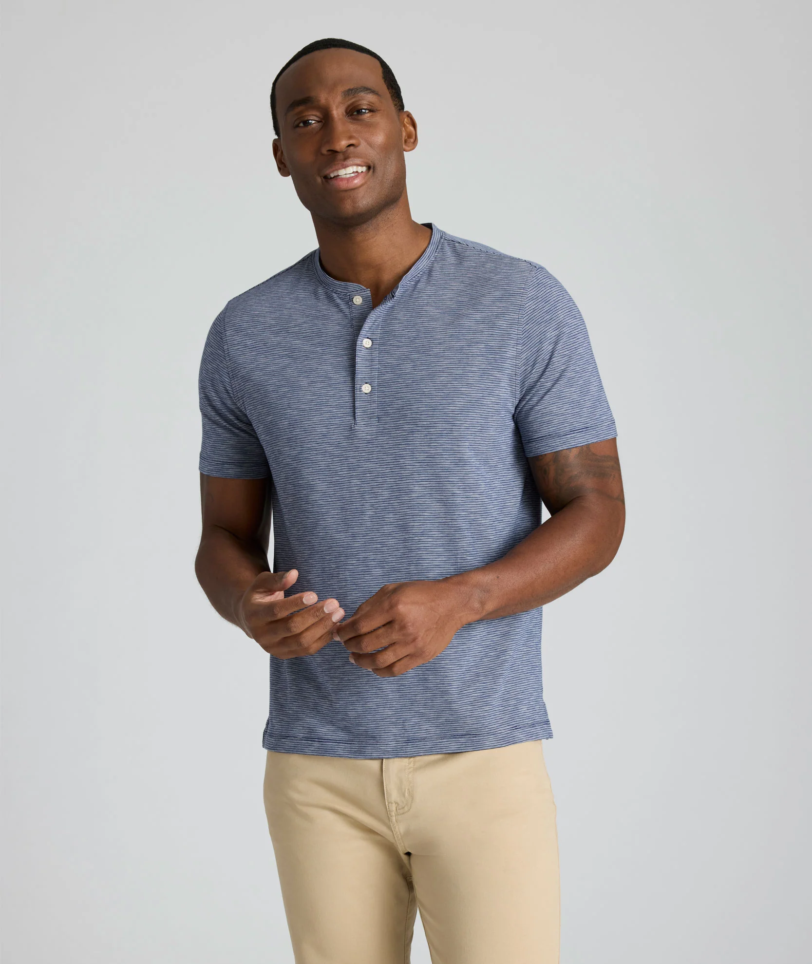 Jersey Slub Short-Sleeve Henley - FINAL SALE - Image 3