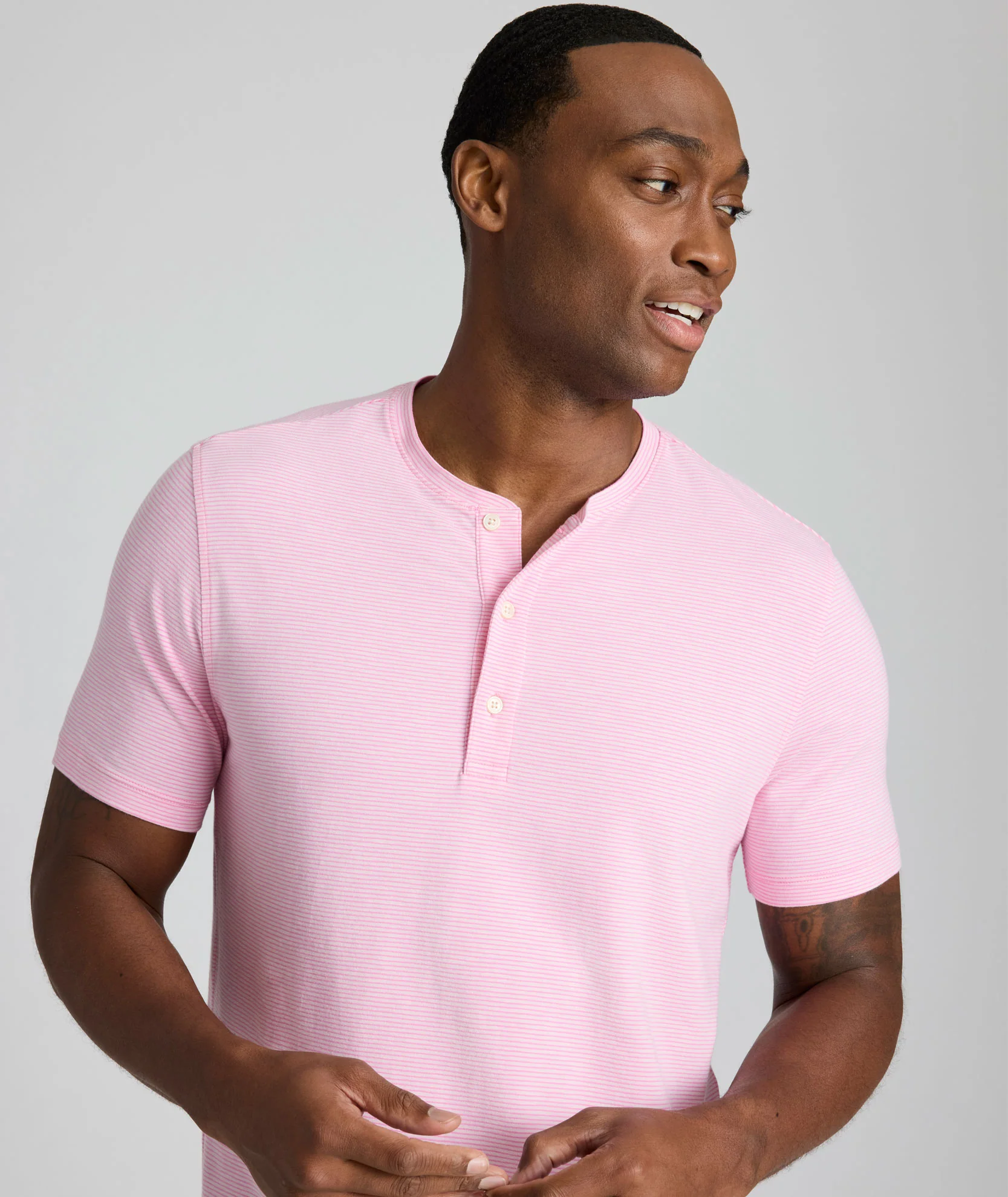 Jersey Slub Short-Sleeve Henley - Image 2