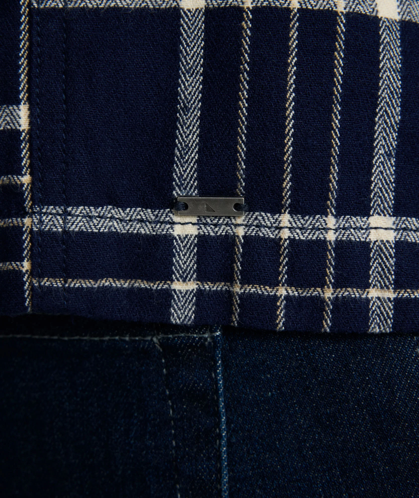 Plaid Herringbone Overshirt - Image 5