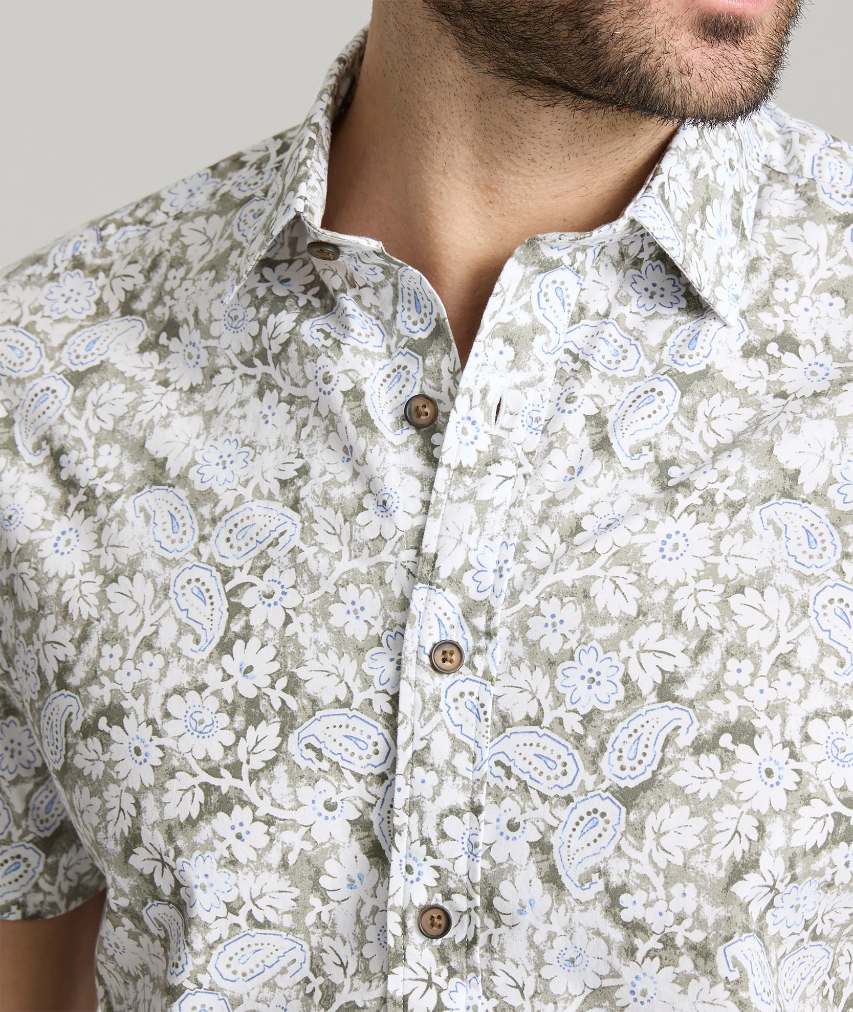 Stretch Cotton Short-Sleeve Wright Shirt - FINAL SALE - Image 3